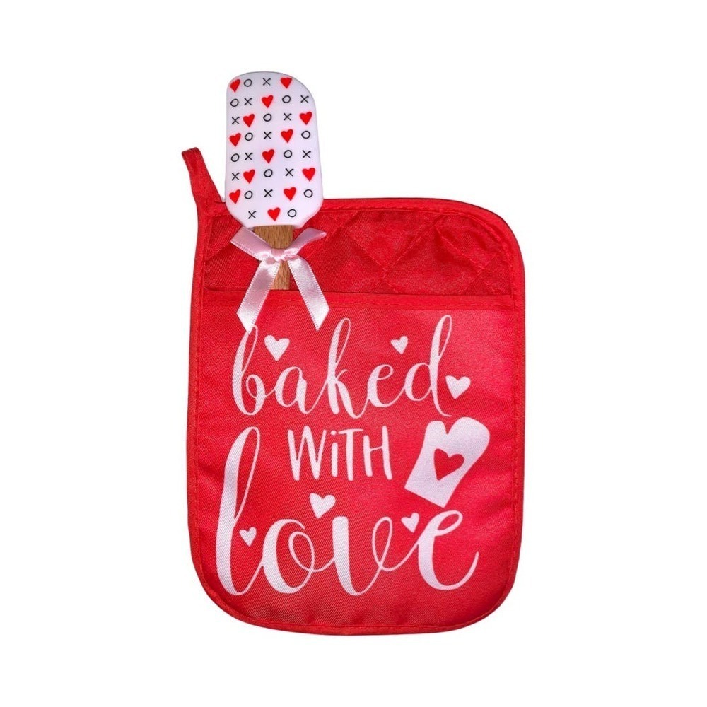 Mom Oven Mitt and Spatula Bundle Baked With Love